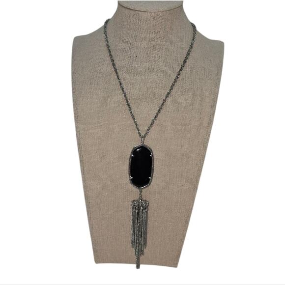 Kendra scott black and silver Rayne necklace - Picture 11 of 15